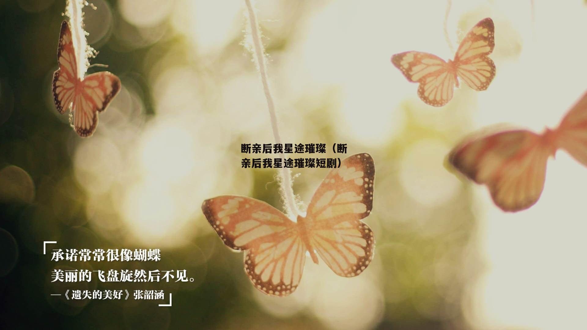 断亲后我星途璀璨（断亲后我星途璀璨短剧）